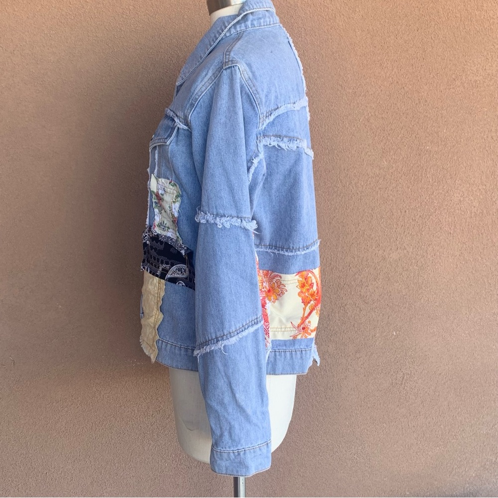 Pol Oversized Patchwork Jean Jacket - image 5